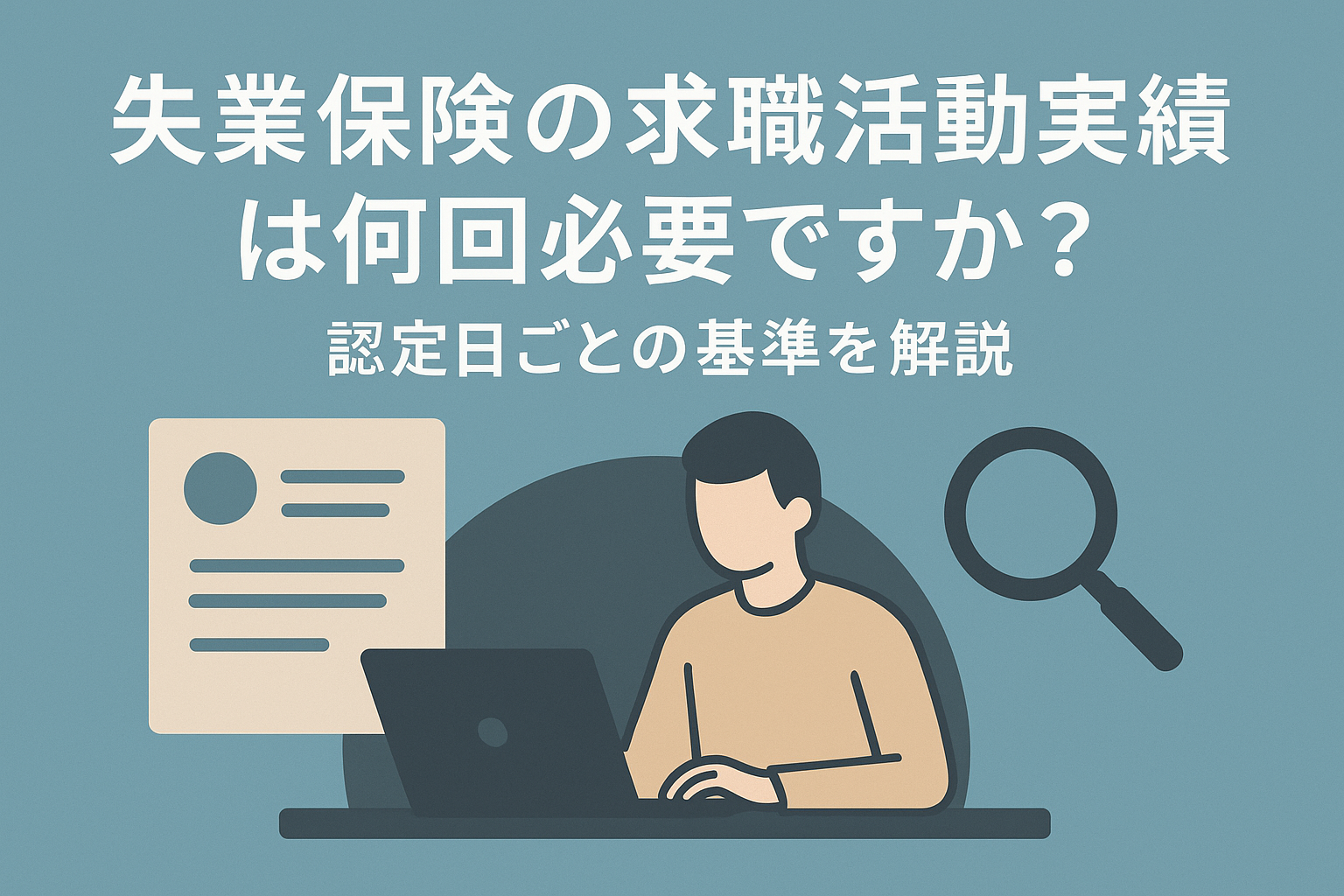 失業保険の求職活動実績は何回必要ですか?認定日ごとの基準を解説