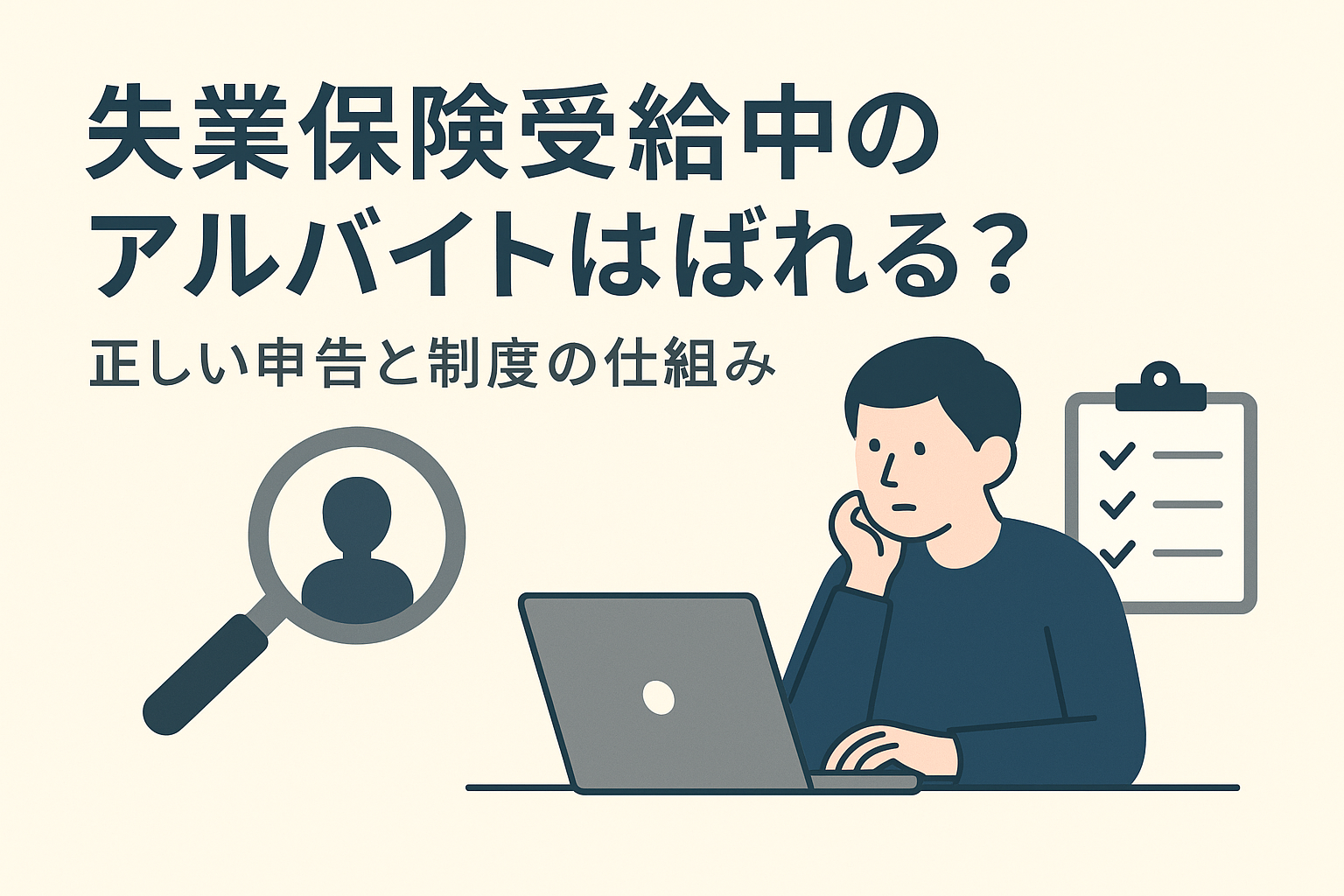 失業保険受給中のアルバイトはばれる?正しい申告と制度の仕組み
