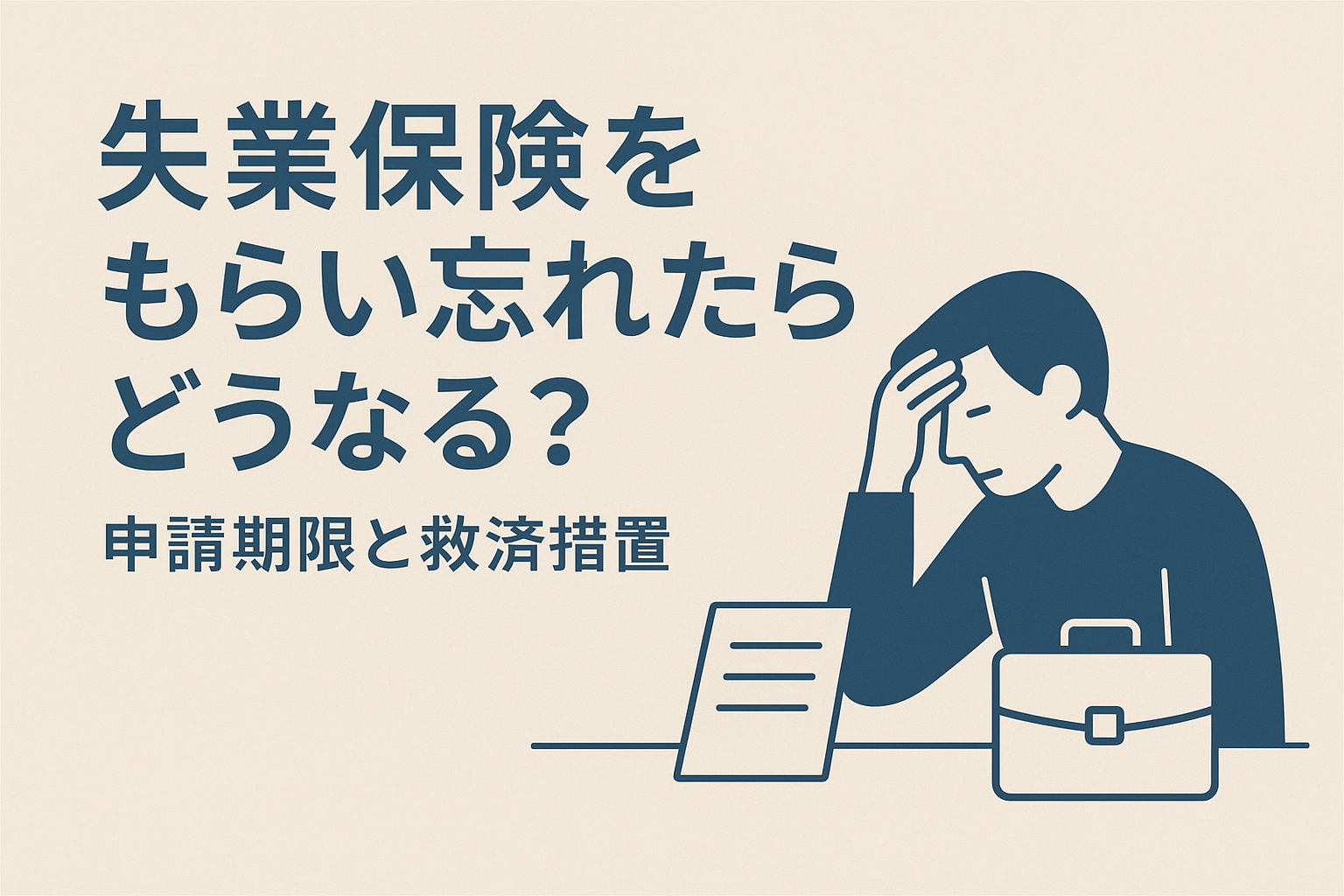 失業保険をもらい忘れたらどうなる？申請期限と救済措置