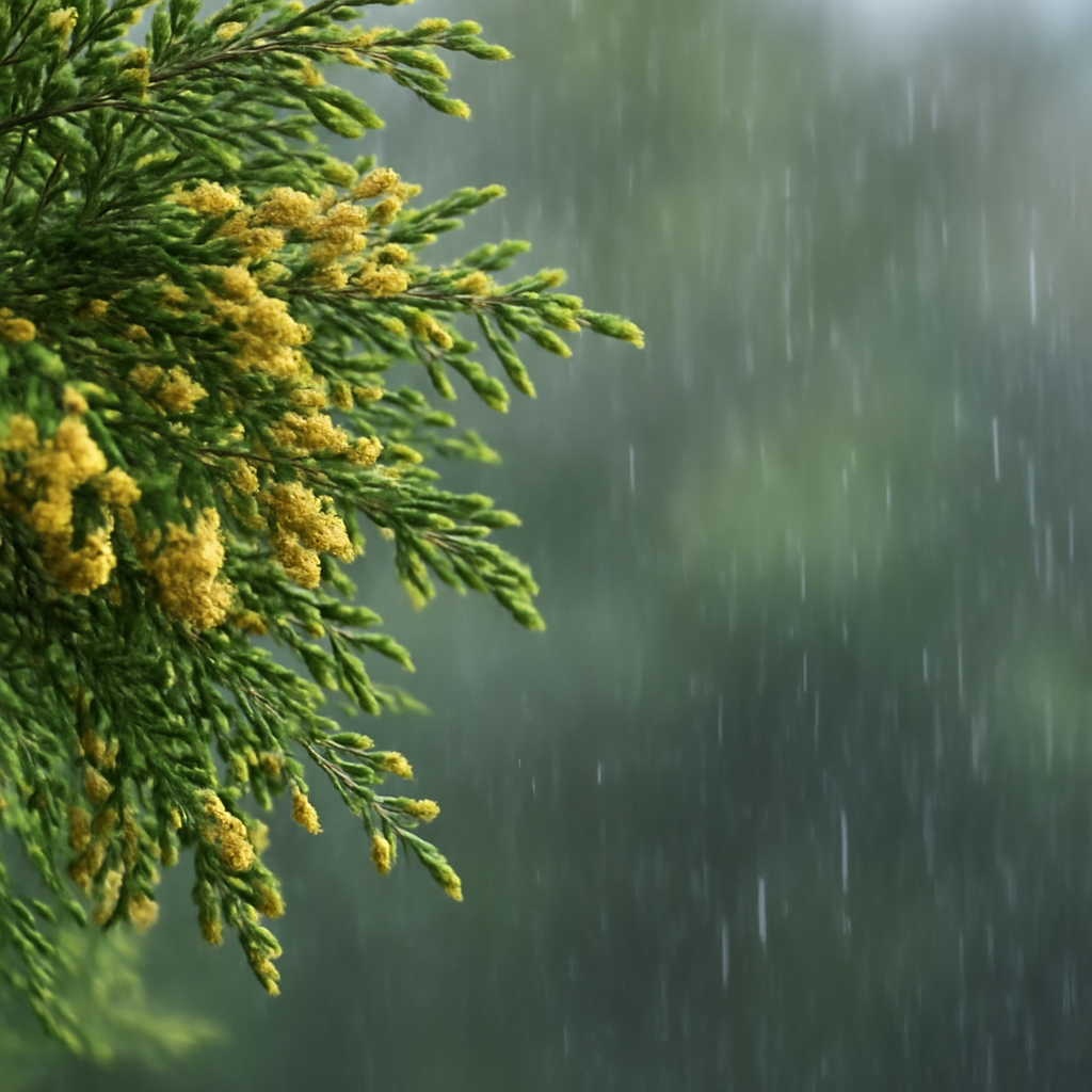 ヒノキ花粉は雨の日どうなる？飛散量と症状への影響を解説