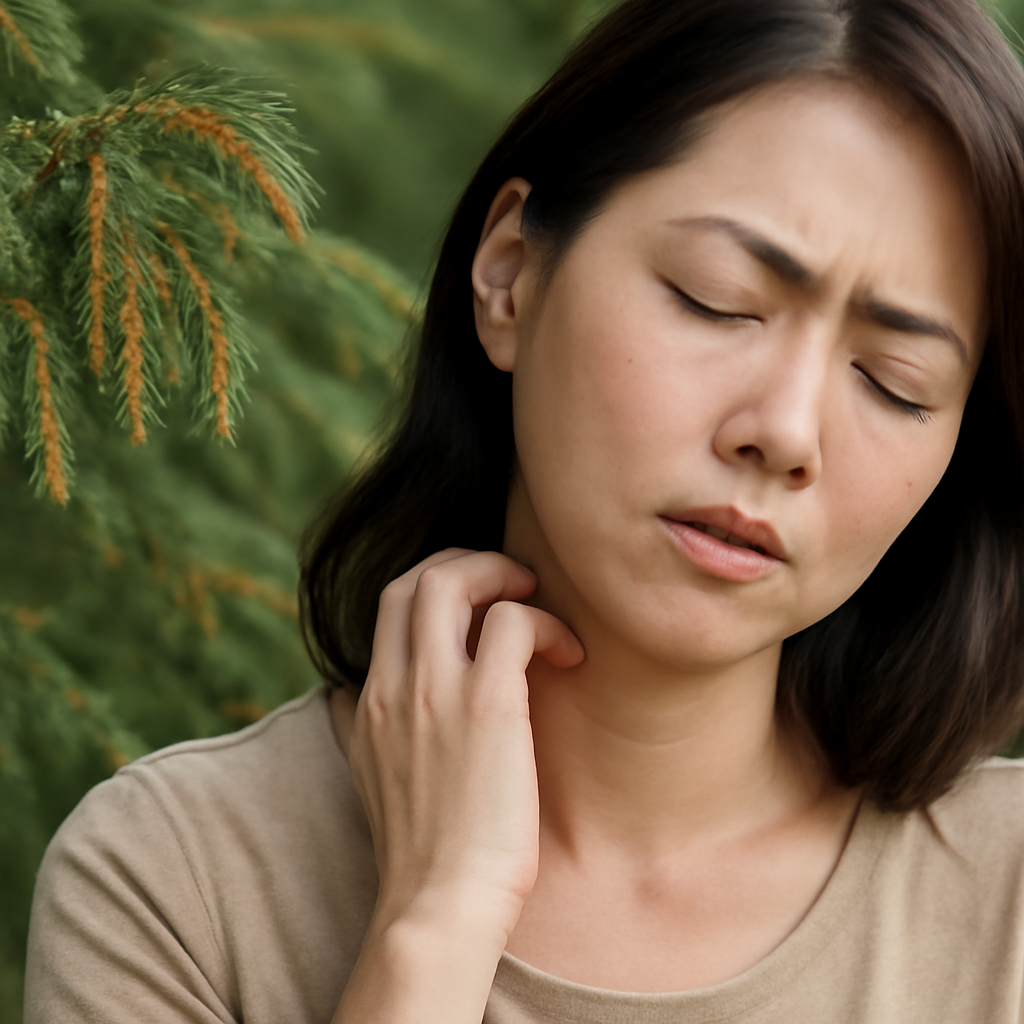 ヒノキ花粉 皮膚 かゆみ 対処