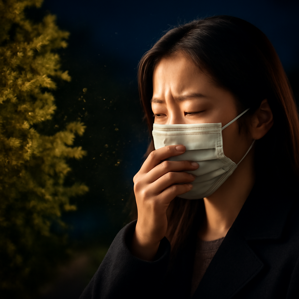 ヒノキ花粉 対策 夜