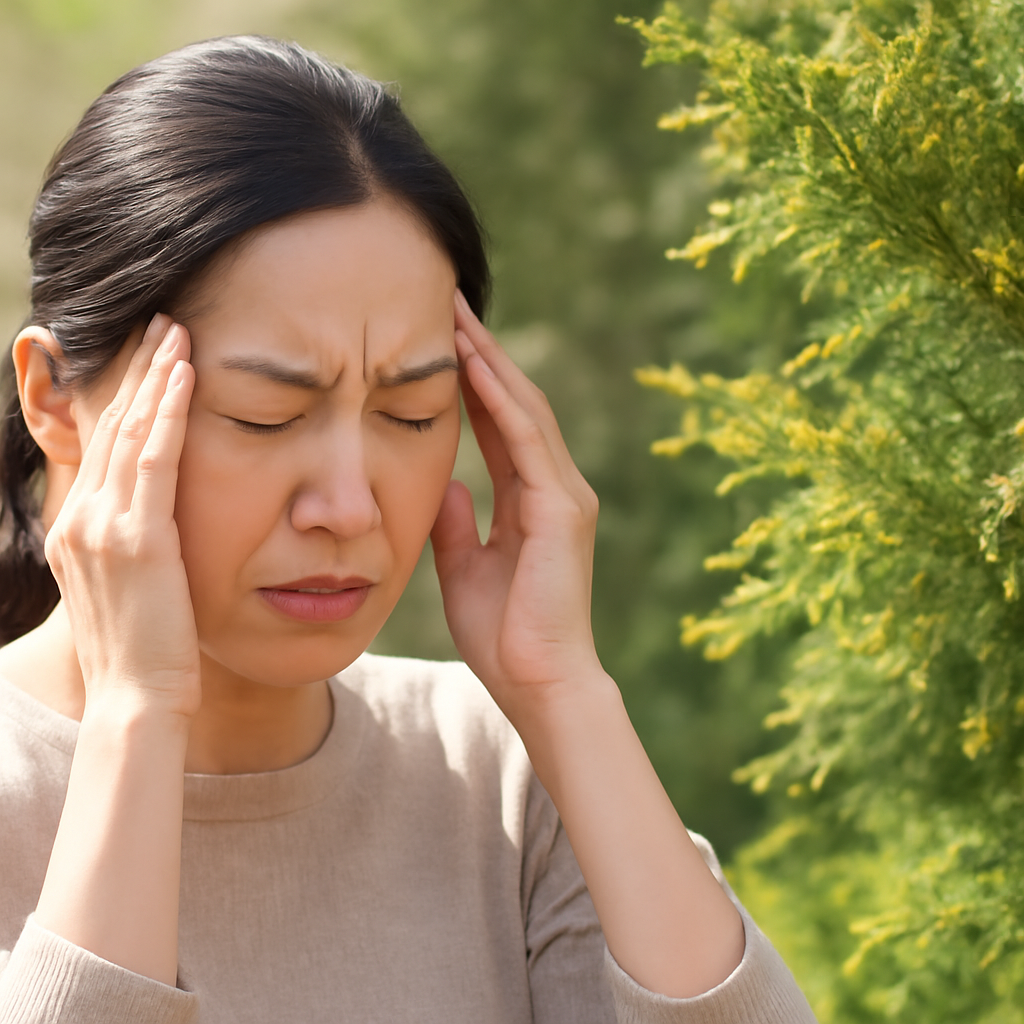 ヒノキ花粉 頭痛