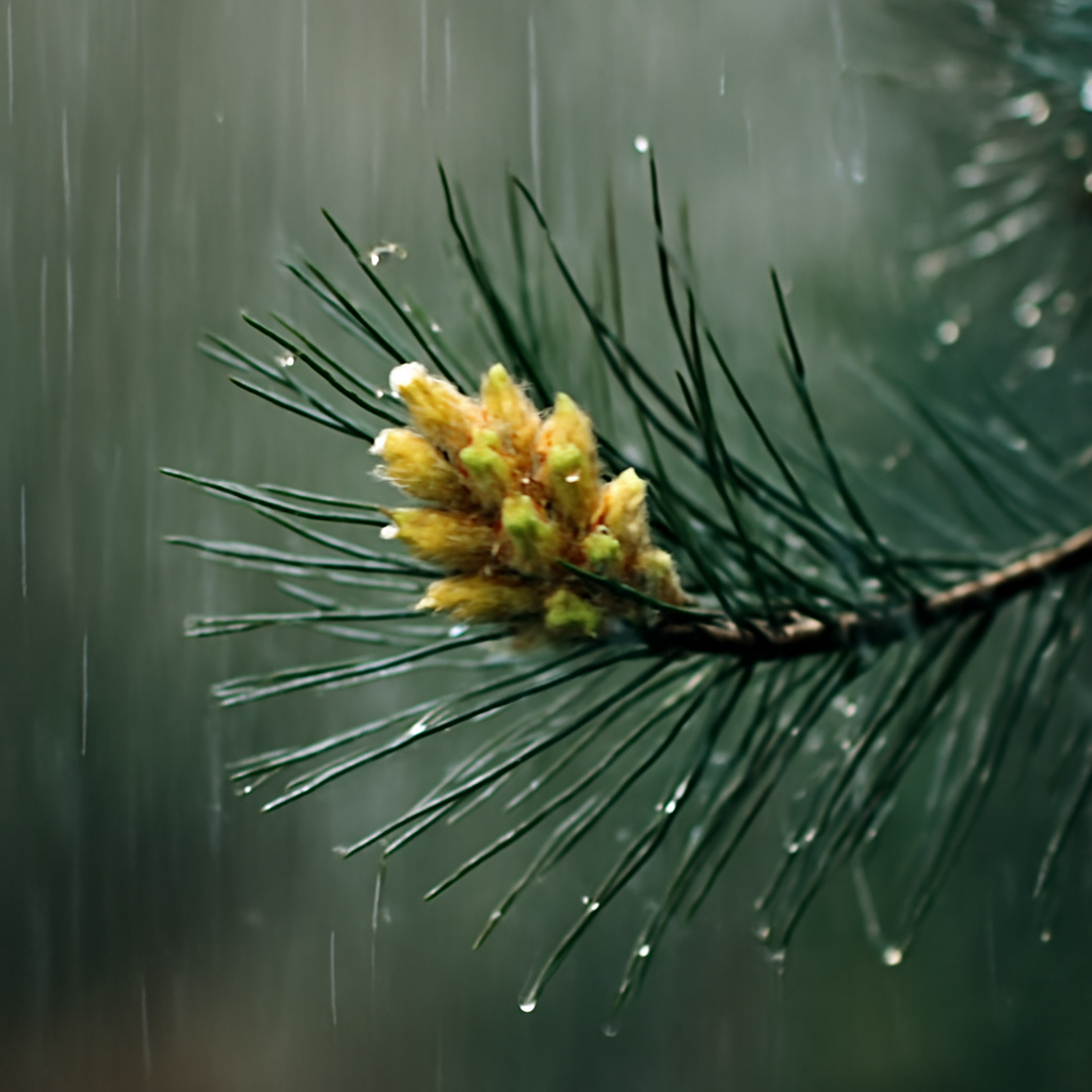 ヒノキ花粉 雨の日